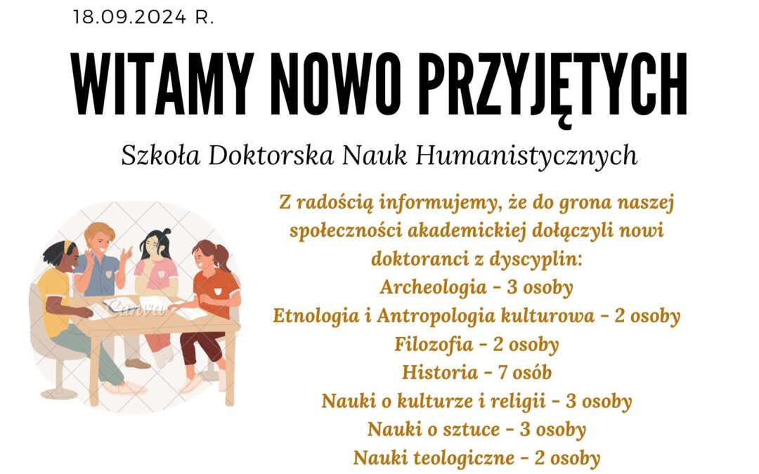 Witamy nowo przyjętych doktorantów