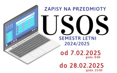 Zapisy na zajęcia – semestr letni 2024/2025