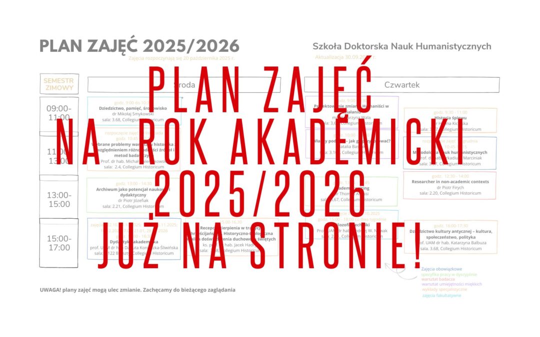 PLAN ZAJĘĆ 2025/2026 – semestr zimowy