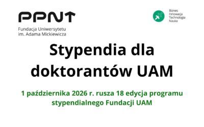 18 edycja programu stypendialnego Fundacji UAM